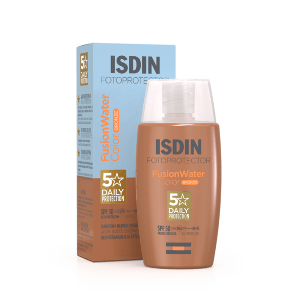 Fotoprotector Isdin Fluido Rosto Fusion Water SPF50 Bronze 50ml ...