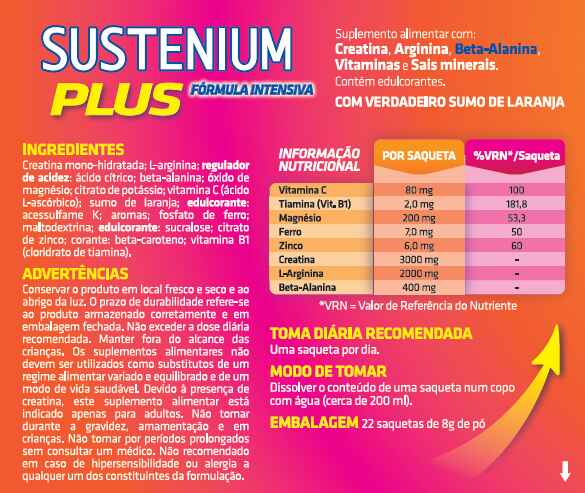 Sustenium Plus Pó Saquetas 22 - Marketplace Médis - Produtos de saúde e ...