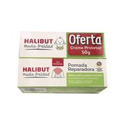 Halibut Muda Fraldas Promo Pomada Reparadora 50g + Oferta Creme Protect 50g