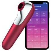 Estimulador Satisfyer Dual Love Vibrador E Sugador Vermelho