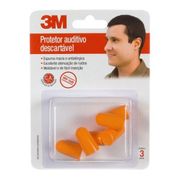 Tampões de Ouvidos 3m Tampão Auric Protect Auditivo Descartável Adulto 3