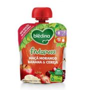 Blédina Fruta Pura Saqueta Maçã/morango/banana/cereja +12meses 90g