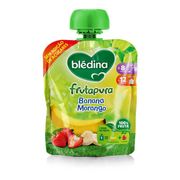 Blédina Fruta Pura Saqueta Banana/morango +12meses 90g