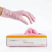 Luvas de Latex Rosa sem Pó (100 unidades)
