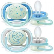 Avent Chupeta Ultra Air Chup Silic Noturna Menino 6-18m 2