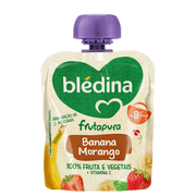 Blédina Fruta Pura Saqueta Banana/morango 8m+ 85g