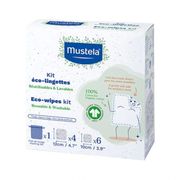 Mustela Bebé Kit Toalhete Laváveis/reutilizáveis 2 Tamanhos Recarga 10 + Saco Lavagem