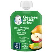 Gerber Puré Pêra/maçã/banana 4m+ 90g