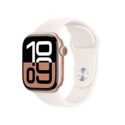 Apple Watch Series 10 GPS + Cellular 42mm Alumínio Rosa Dourado Bracelete Desportiva Rosa Leve