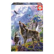 Puzzle 500 peças Lobos Nas Pedras Educa