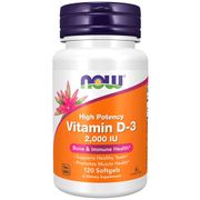 Vitamina D-3 2000 UI Now Resistência Óssea