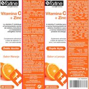 Farline Vitamin C + Zinco Comp Eferv Laranja 20