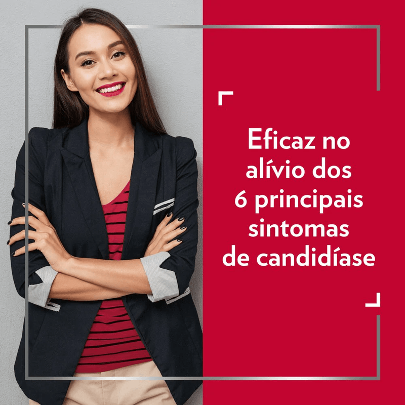 Jovem morena sorridente com legenda no lado direito da imagem_ eficaz no alivio dos 6 principais sintomas de candidiase_