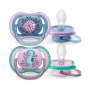 Philips AVENT - 2 Chupetas - Ultra Air - Deco - 6-18 M - Menina