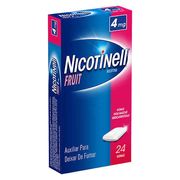 Nicotinell Fruit 4 mg 4 mg Goma para mascar medicamentosa Blister