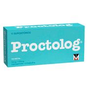 Proctolog 10 mg + 120 mg Supositório Fita termossoldada