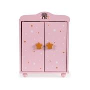 Móvel de Casa de Bonecas MONI Guarda-Roupa em Madeira de Boneca com 3 Cabides (Idade Mínima Recomendada: 36 meses)