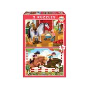 Puzzle EDUCA Junior 2X48 Tratador Cavalos (Idade Mínima: 3 Anos - 96 Peças)