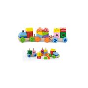 Comboio De Madeira Com Blocos Viga