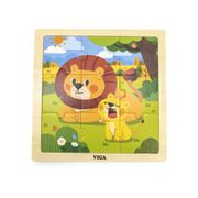 Puzzles Em Bloco De 9 Peças Leão Viga