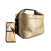 Set Lancheira Cubic Dourada individual e talheres