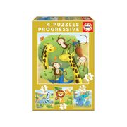 Puzzle EDUCA Progressivo Animais Selvagens (Idade Mínima: 3 Anos - 0 Peças)