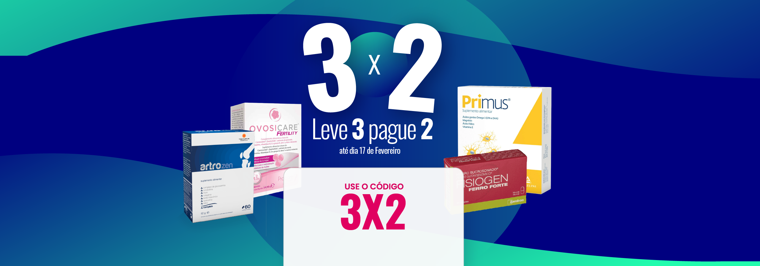 3 suplementos e vitaminas pelo preço de 2